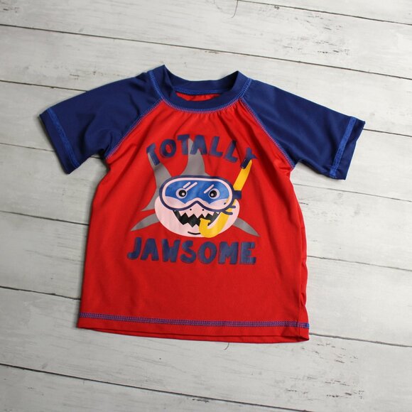 Swiggles Baby Boy's Rashguard Swim Shirt Size 12 Months UV Protection - Picture 3 of 5